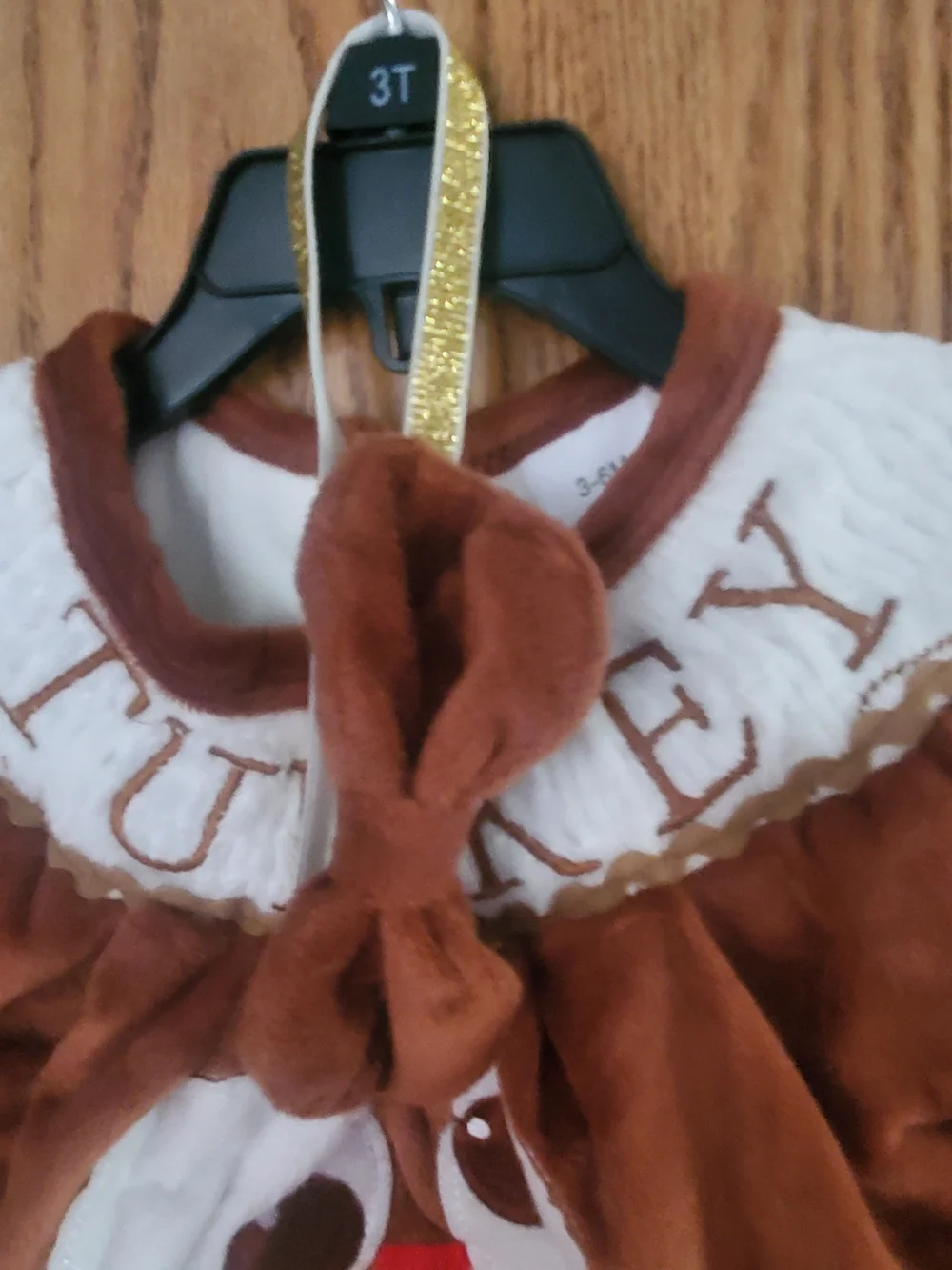 Brown Turkey-Themed Baby One-Piece Romper
